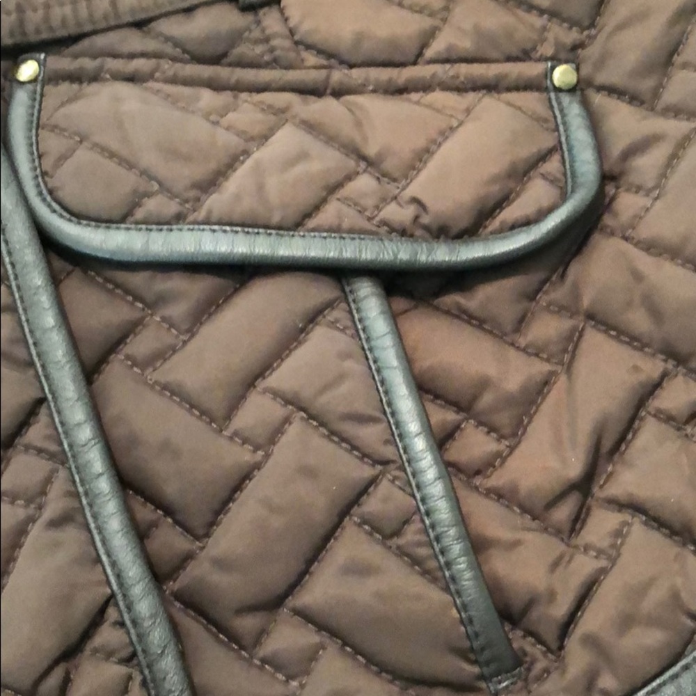 2X 🥰HP🎉Cole Haan Leather Trimmed Jacket - Picture 6 of 15